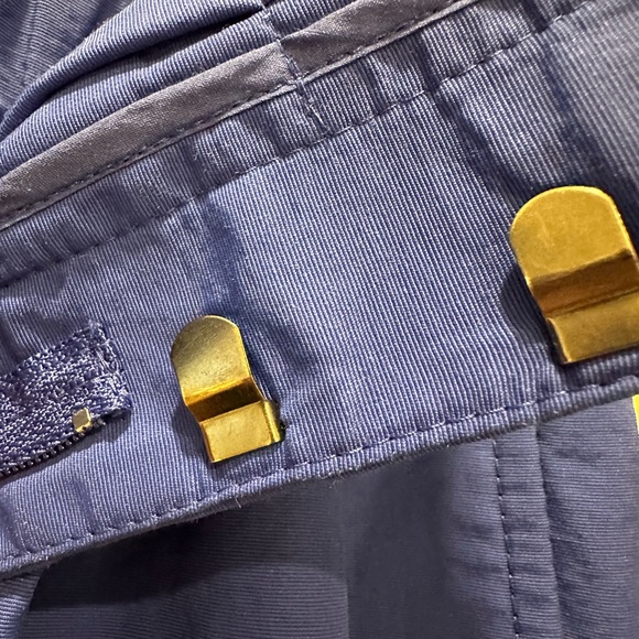 BANANA REPUBLIC Royal Blue Wide Legged High Tapered Waist and Cuffed Bottom Sz 4 - Picture 9 of 11